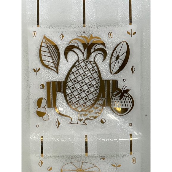Georges Briard Platter Divided Fruit 15" Square Gold Textured MCM Vtg Serving - Picture 8 of 12